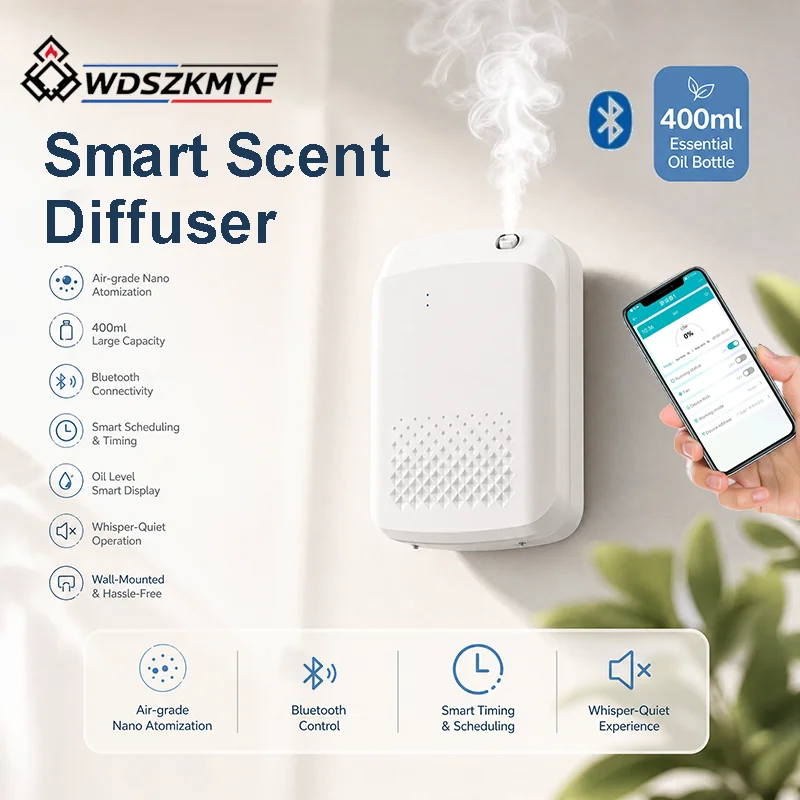 Home Fragrance Electric Diffuser - 壁掛け式電動アロマディフューザー エッセンシャルオイル芳香機 静音エアフレッシュナーディフューザー 家庭、ホテル、オフィス、スパ用