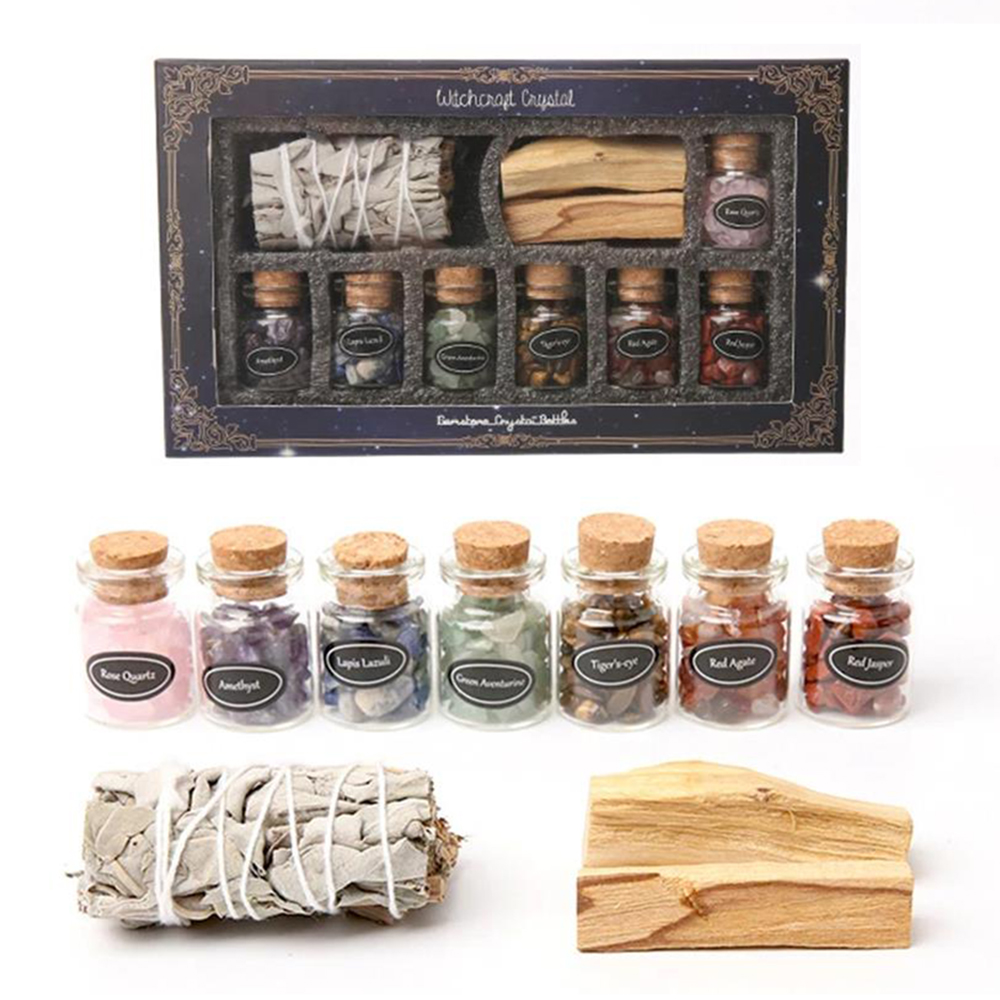 Home Fragrance Gift Box - アロマセラピーギフトボックス,空間浄化,減圧,神聖木材,魔法のクリスタル,家庭用フレグランスに適しています