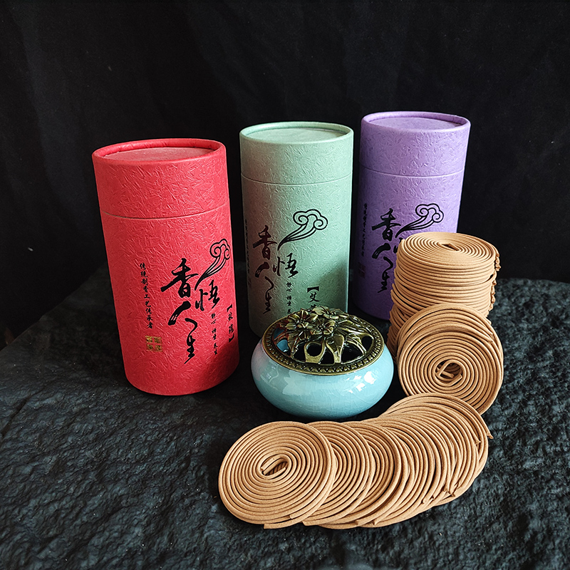 Home Fragrance Gift Box - 天然サンダルウッドのラベンダーコイル香,室内フレグランス,ヨガ仏,アロマテラピー,1箱あたり120枚