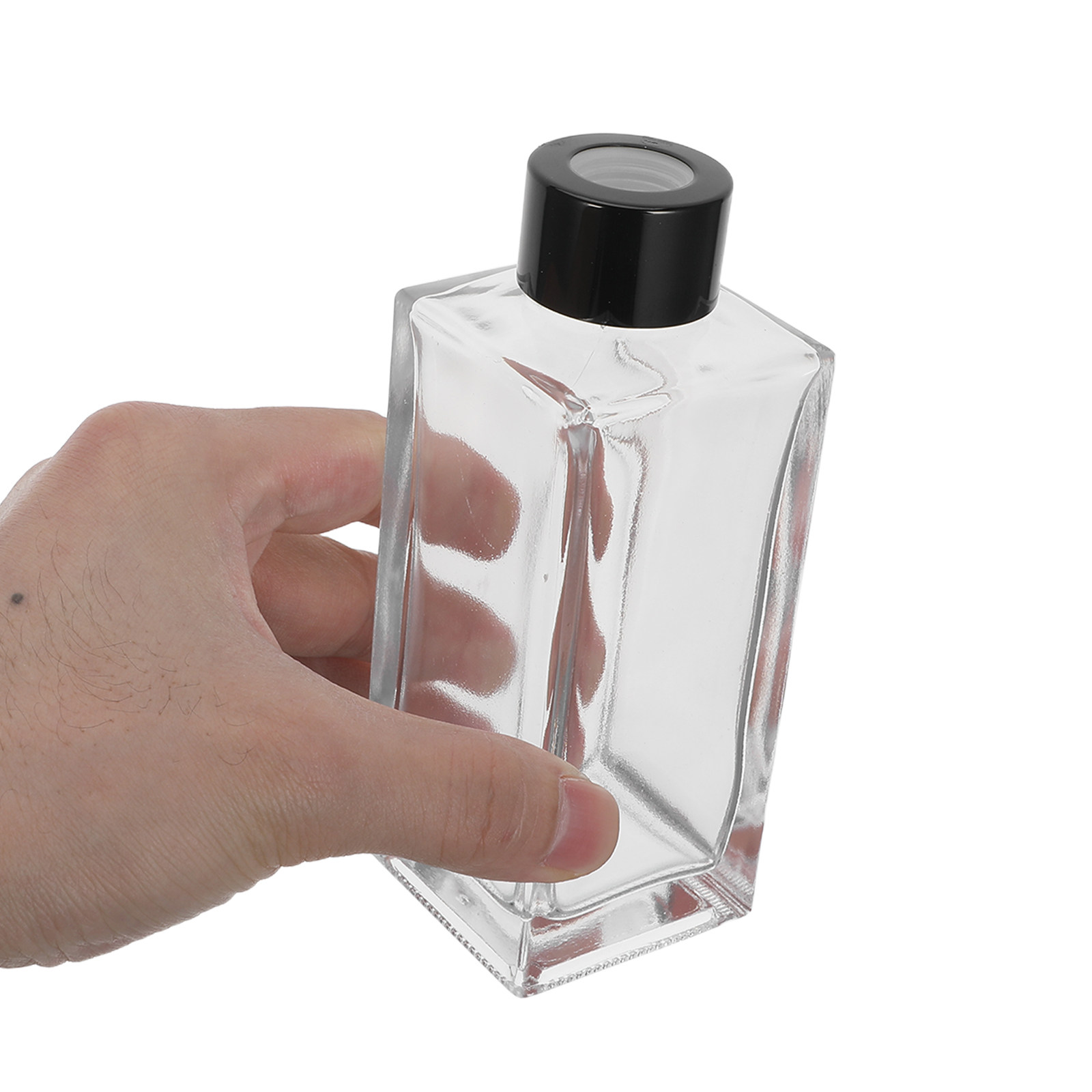 Home Fragrance Perfume - 4 セットバスルームフレグランスディフューザーリード小型ミニ透明ガラス香水詰め替えボトルセットホームアロマセラピールーム香りスティック