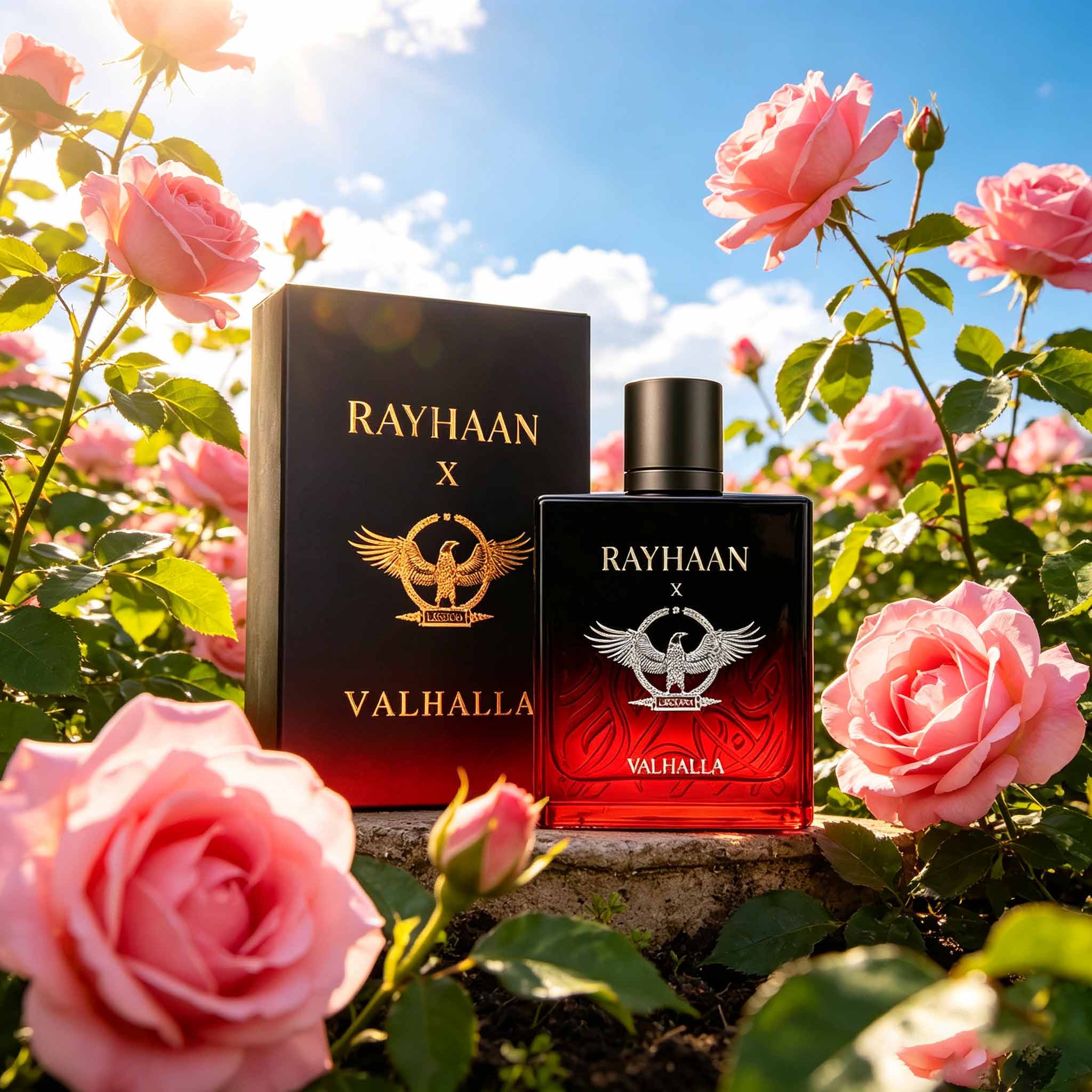 Home Fragrance Red Wine - レイハーン ヴァルハラ イーグルス パフューム フォーメン、ヴィンテージの赤と黒のレリーフボトル、まろやかなオリエンタルウッドスパイス、長時間持続する香り、成熟した強い男の雰囲気のフレグランス。