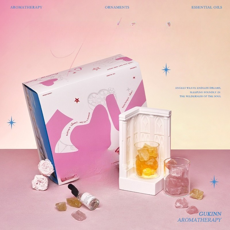 ピンクのアロマセラピーオーナメントギフトボックス、プレミアム - Home Fragrance Gift Box のレビューと価格