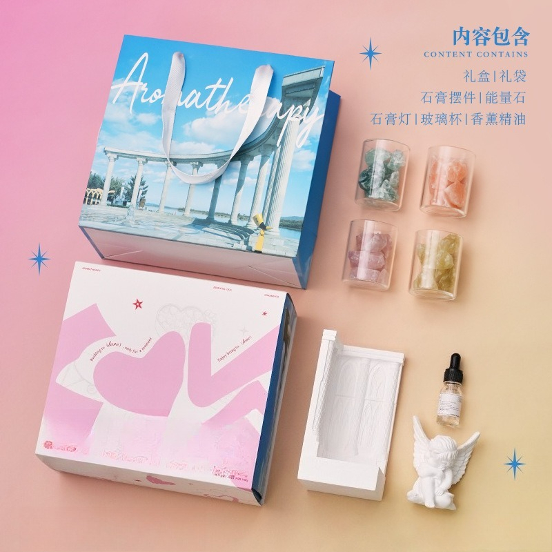 ピンクのアロマセラピーオーナメントギフトボックス、プレミアム - Home Fragrance Gift Box のレビューと価格