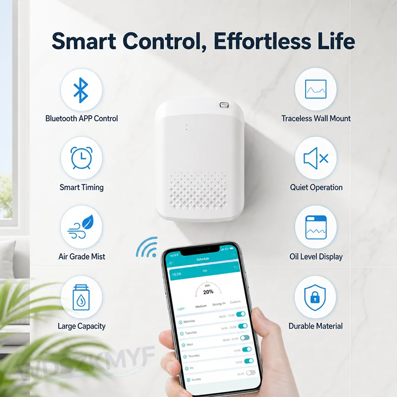 電動エッセンシャルオイルアロマディフューザー 壁掛け式芳香器 - Home Fragrance Electric Diffuser のレビューと価格